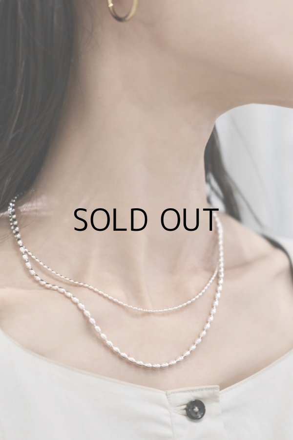 画像13: SILVER925 3.0mm幅 オーバルボールチェーンネックレス (13)