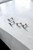 画像3: SILVER925 レクタングル ストーンバーベルピアス  (3)