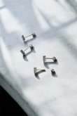 画像2: SILVER925 レクタングル ストーンバーベルピアス  (2)