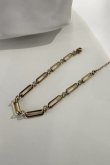 画像3: ステンレス コネクティッドアズキチェーンブレスレット/ゴールド (3)