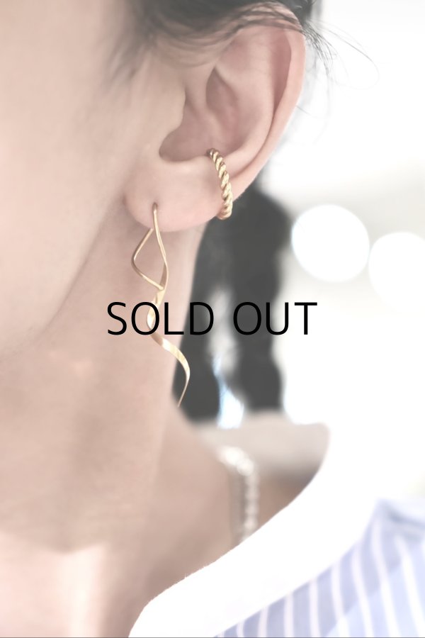 画像7: ステンレス ツイストイヤーカフ/ゴールド (7)