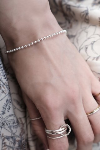SILVER925 オキシダイズドコピチェーンブレスレット 17cm