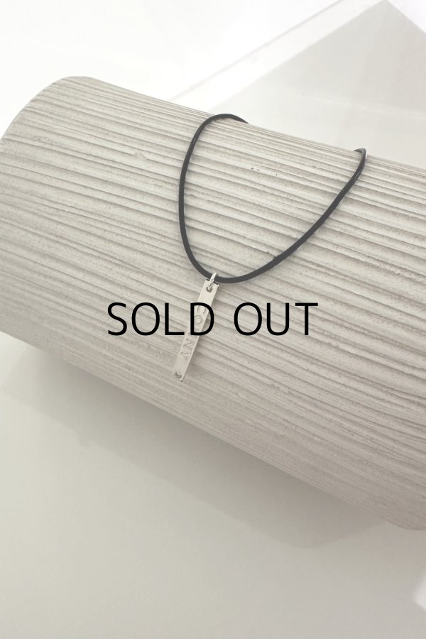 画像3: SILVER925 CONNYロゴプレートレザーチョーカー /ブラック (3)