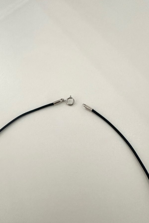 画像6: SILVER925 CONNYロゴプレートレザーチョーカー /ブラック (6)