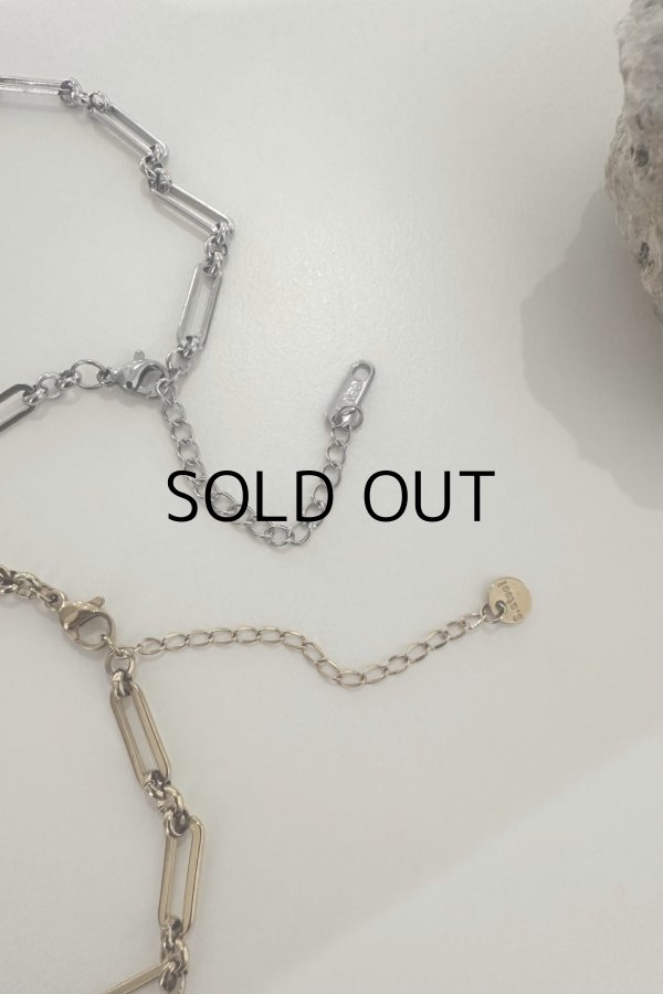 画像5: ステンレス コネクティッドアズキチェーンブレスレット (5)