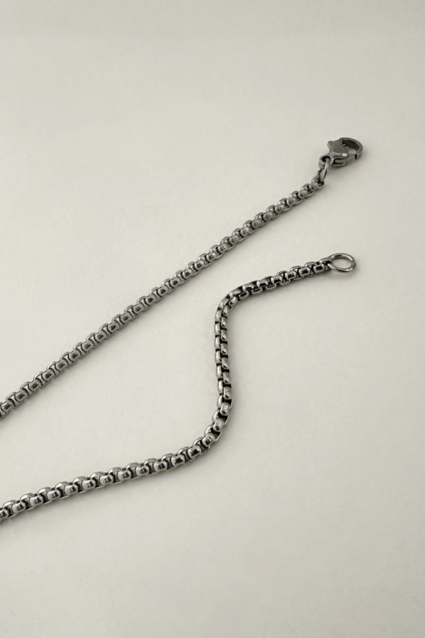 画像3: ▶︎ ステンレス ラウンドボックスチェーンブレスレット/シルバー (3)