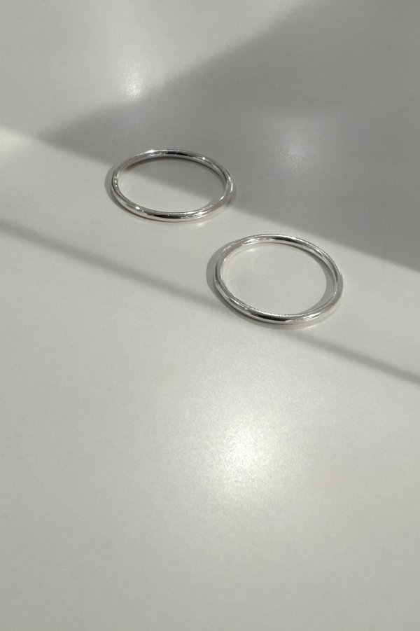 画像1: SILVER925 1.6mm幅 サークルリング/シルバー  (1)