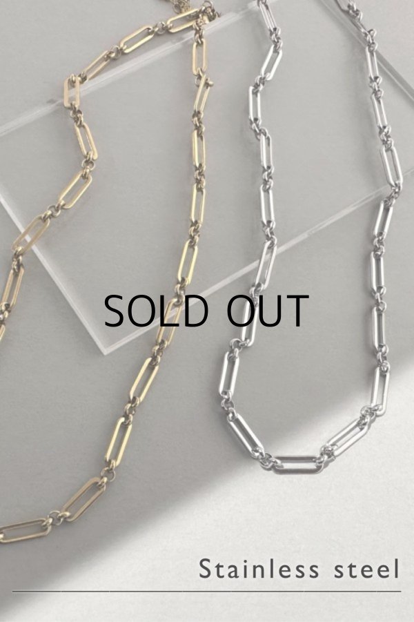 画像2: ステンレス コネクティットアズキチェーンネックレス (2)