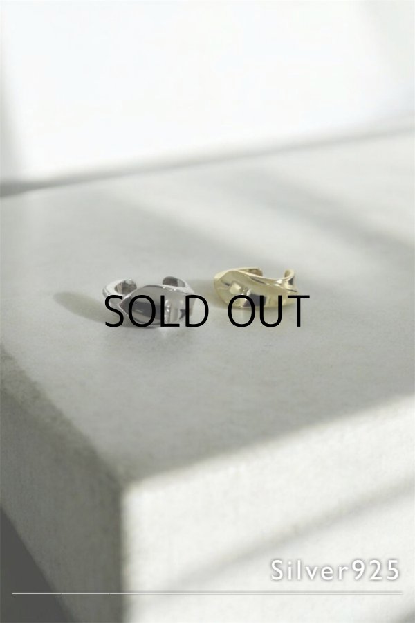 画像2: SILVER925 5mm幅 アンドュレートラインイヤーカフ  (2)