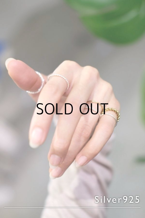 画像2: SILVER925 1mm幅ファインツイストリング (2)