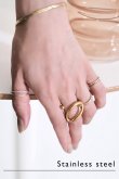 画像2: ステンレス ビッグホローラインフロントオープンリング (2)