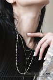 画像2: ステンレス 3ボールスライドネックレス (2)