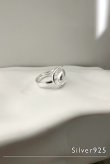 画像1: SILVER925 ホローラインアラウンドオーバルリング /シルバー  (1)
