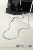画像1: ステンレス 3mm幅 ヘリンボーンチェーンネックレス 55cm /シルバー  (1)