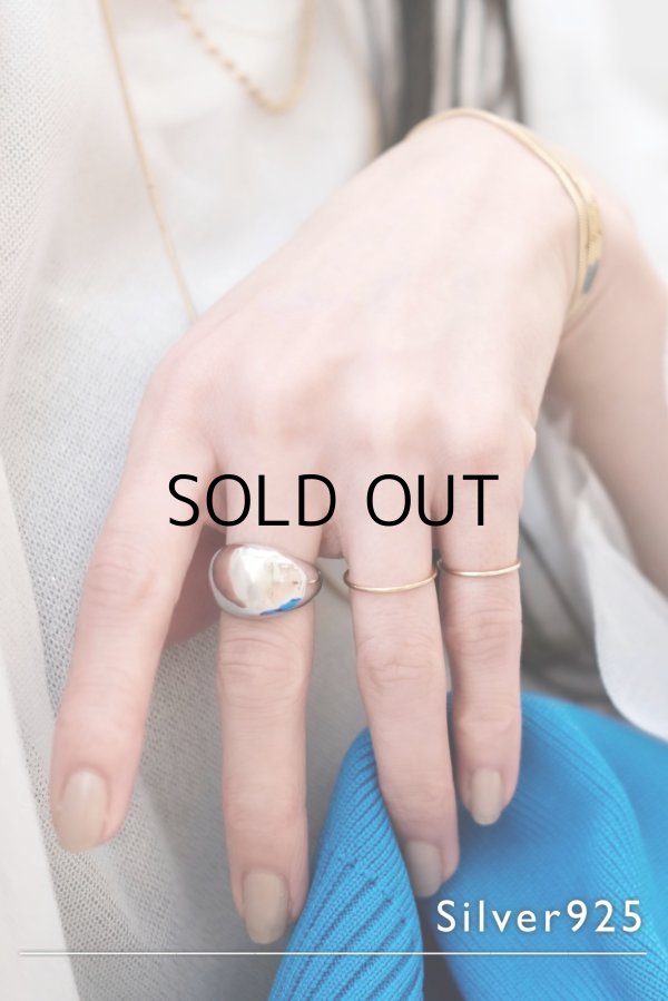 画像1: SILVER925 ラウンドプランプリング (1)