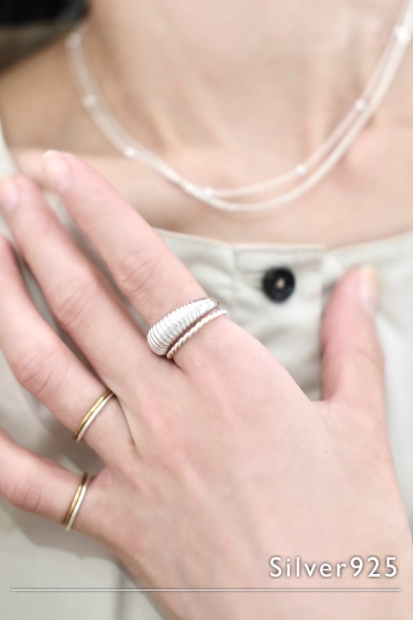 画像8: SILVER925 1mm幅ファインツイストリング (8)