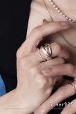 画像1: SILVER990 4mm幅 トリプリケートリング /マットシルバー (1)