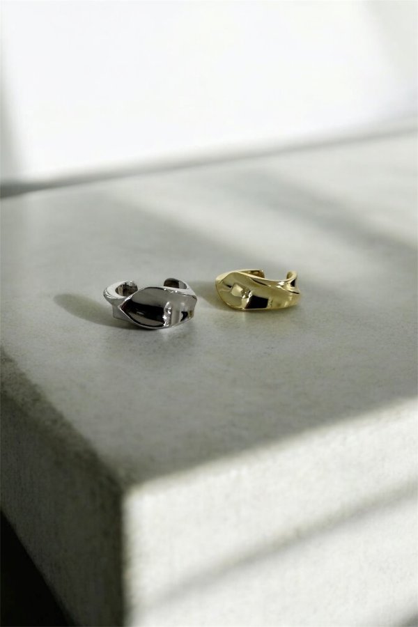 画像4: ▶︎ SILVER925 5mm幅 アンドュレートラインイヤーカフ  (4)