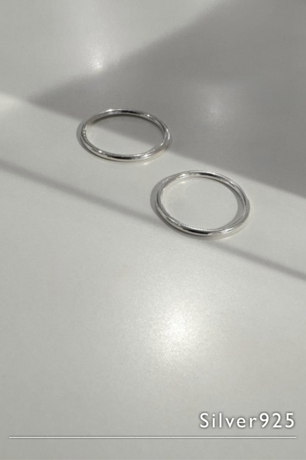 画像1: SILVER925 1.6mm幅 サークルリング/シルバー  (1)