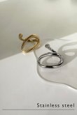 画像3: ステンレス ビッグホローラインフロントオープンリング (3)