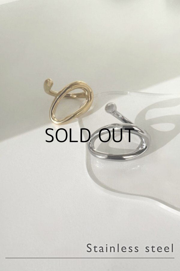 画像3: ステンレス ビッグホローラインフロントオープンリング (3)