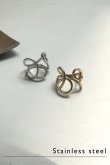 画像3: ステンレス アシンメトリーホローラインリング (3)