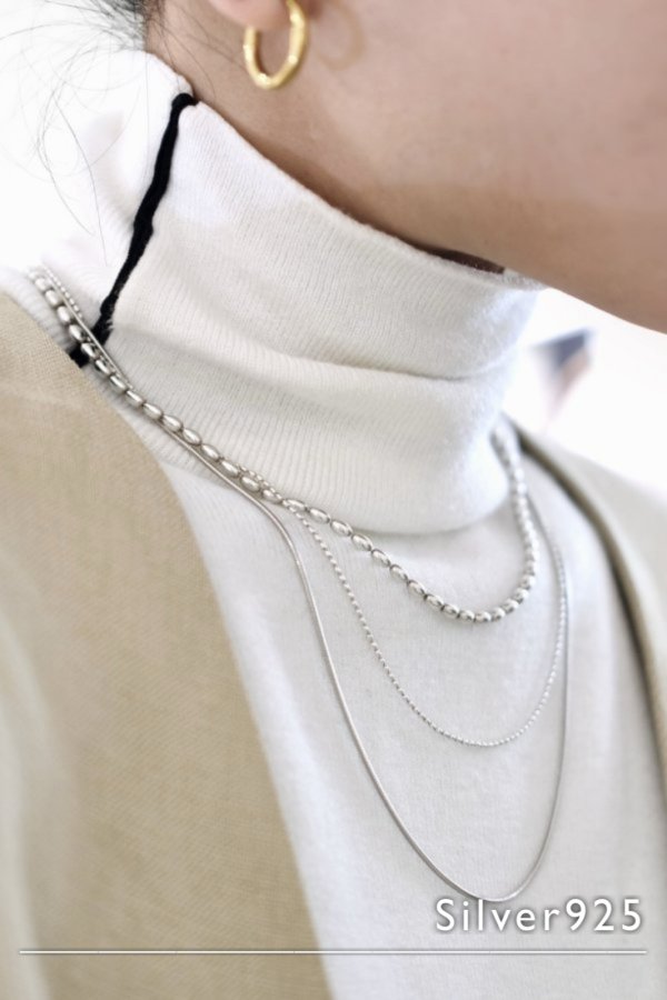 画像14: SILVER925 1.4mm幅 スネークチェーンネックレス (14)