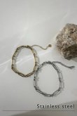 画像1: ステンレス コネクティッドアズキチェーンブレスレット (1)