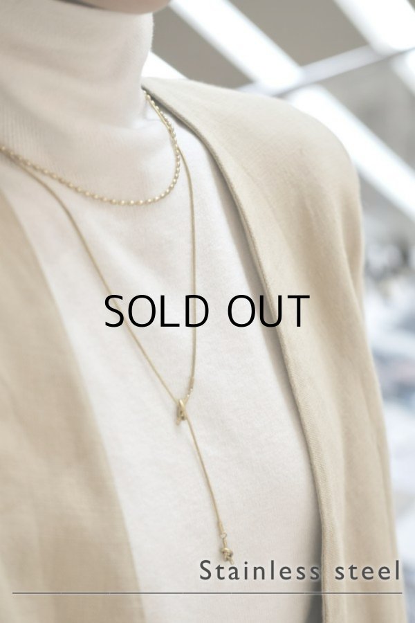 画像12: ステンレス ノットスネークチェーンラリエットネックレス (12)