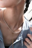画像1: ステンレス スライドスネークチェーンラリエットネックレス (1)