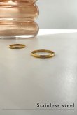 画像2: ステンレス 2mm幅 フラットサークルリング /ゴールド (2)