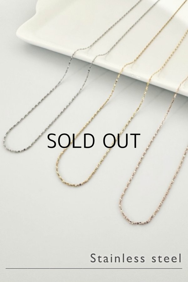 画像3: ステンレス スクリューチェーンネックレス (3)