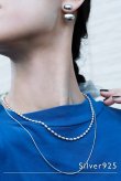 画像9: SILVER925 3.0mm幅 オーバルボールチェーンネックレス (9)