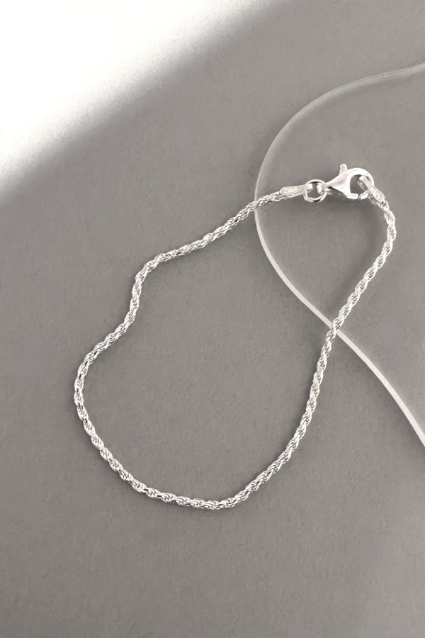 画像7: SILVER925 1.5mm幅 カットロープチェーンブレスレット (7)