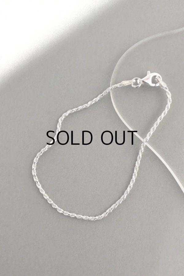 画像7: SILVER925 1.5mm幅 カットロープチェーンブレスレット (7)