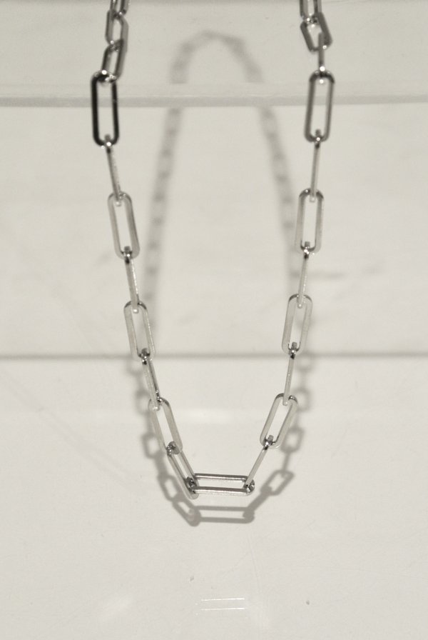 画像5: ▶︎ ステンレス 4mm幅 ロングアズキチェーンネックレス 50cm /シルバー (5)
