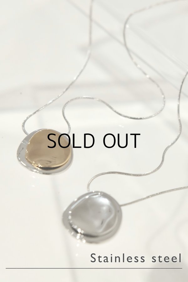 画像3: ステンレス アンイーブンプレートトップネックレス (3)