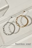 画像3: ステンレス 6mm幅 ハーフフォックステールチェーンブレスレット 18cm (3)