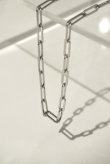 画像2: ステンレス 4mm幅 ロングアズキチェーンネックレス 50cm /シルバー (2)