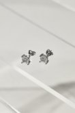画像4: SILVER925 キュービックジルコニアスタッドピアス /シルバー (4)
