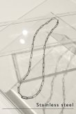画像1: ステンレス 4mm幅 ロングアズキチェーンネックレス 50cm /シルバー (1)