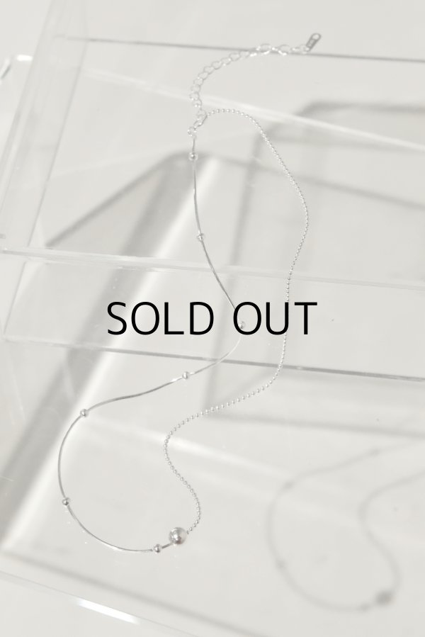 画像7: SILVER925 5mmトップ ボール＆ボールステーションチェーンネックレス /シルバー (7)