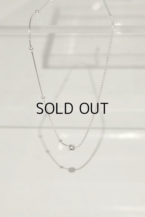 画像4: SILVER925 5mmトップ ボール＆ボールステーションチェーンネックレス /シルバー (4)