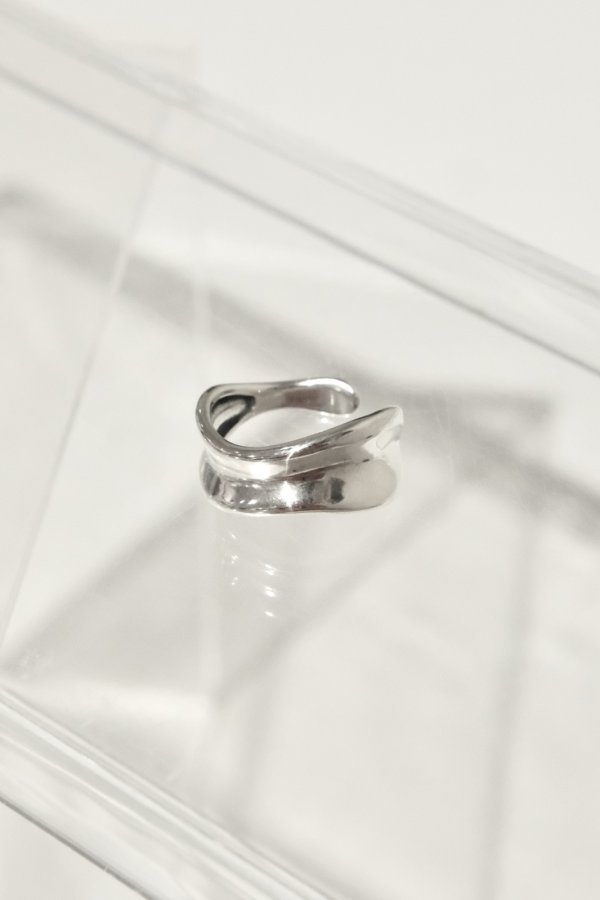 画像7: SILVER925 アンイーブンウェーブプレートリング /シルバー (7)