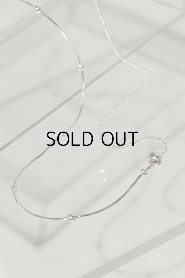 画像3: SILVER925 5mmトップ ボール＆ボールステーションチェーンネックレス /シルバー (3)