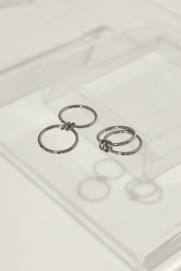 画像5: ステンレス 2mm幅 Wコネクトリング /シルバー (5)