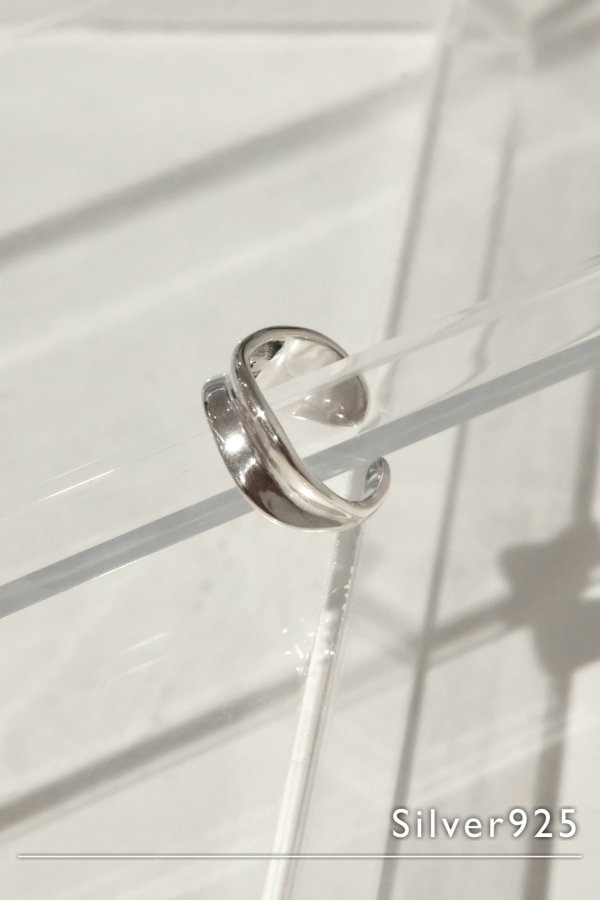 画像5: SILVER925 アンイーブンウェーブプレートリング /シルバー (5)