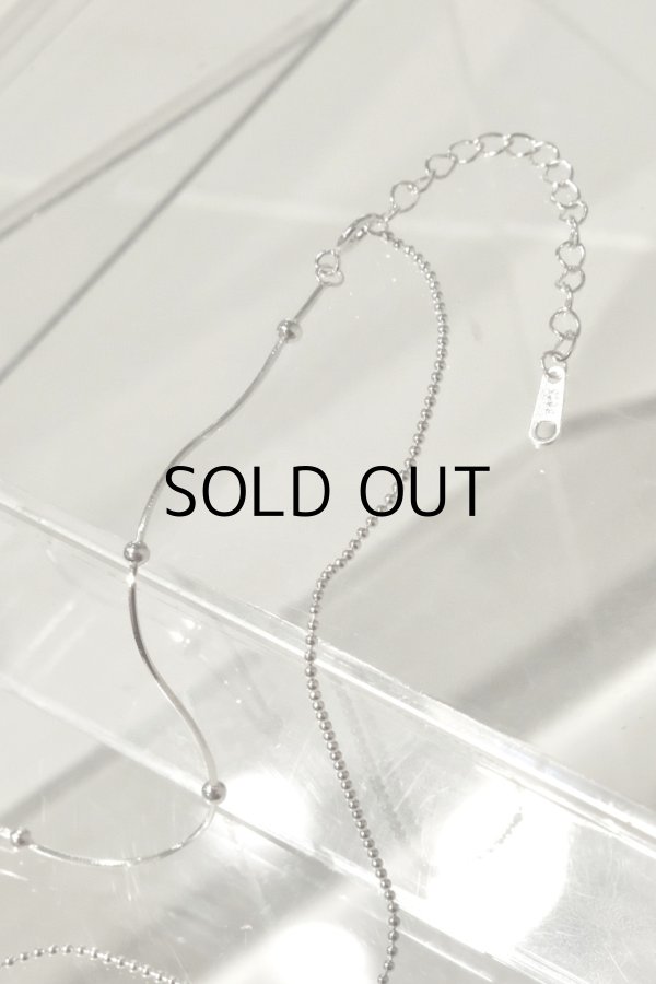 画像5: SILVER925 5mmトップ ボール＆ボールステーションチェーンネックレス /シルバー (5)