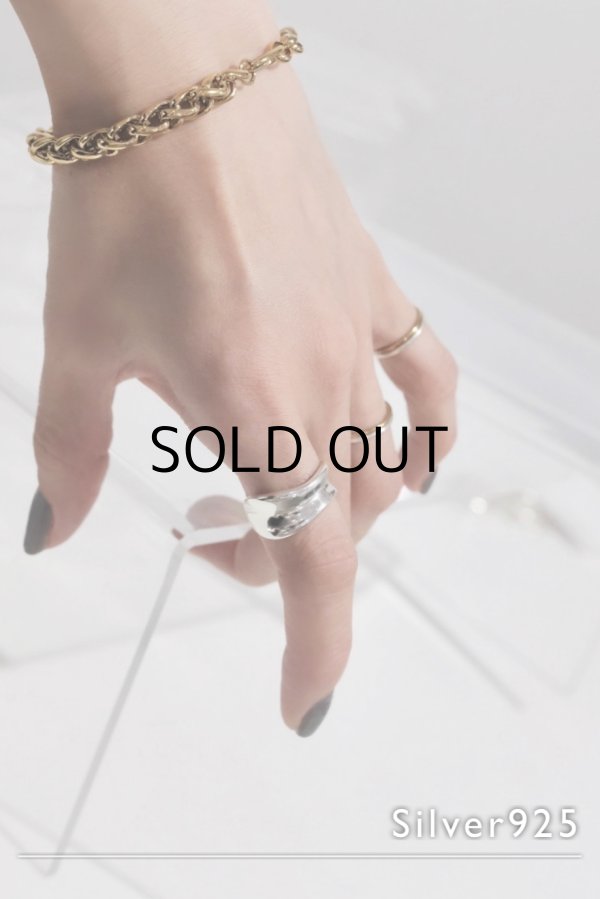 画像10: SILVER925 アンイーブンウェーブプレートリング /シルバー (10)