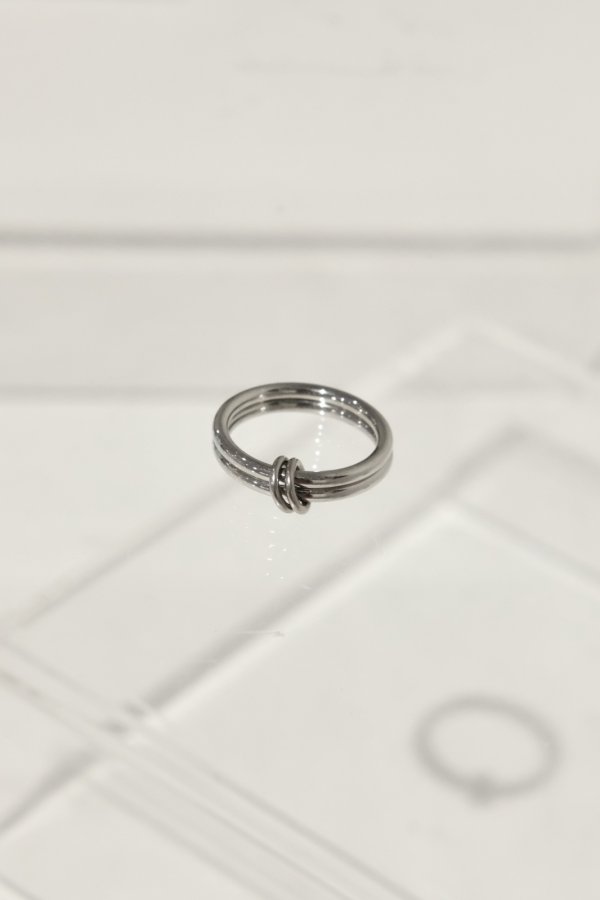 画像4: ステンレス 2mm幅 Wコネクトリング /シルバー (4)